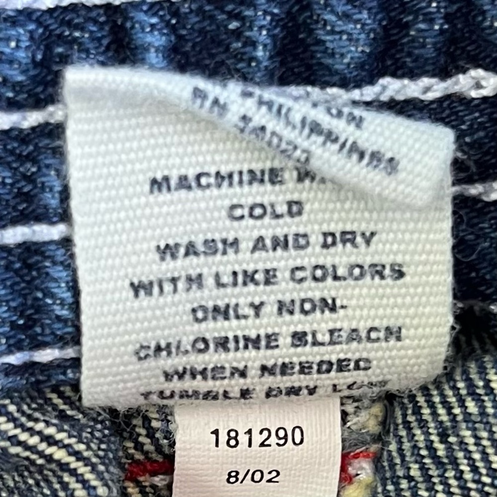 Vtg Baby Gap Carpenter Jeans Toddler 2T Baggy Utility Y2K Cargo Snap Easy Chage - Picture 8 of 12